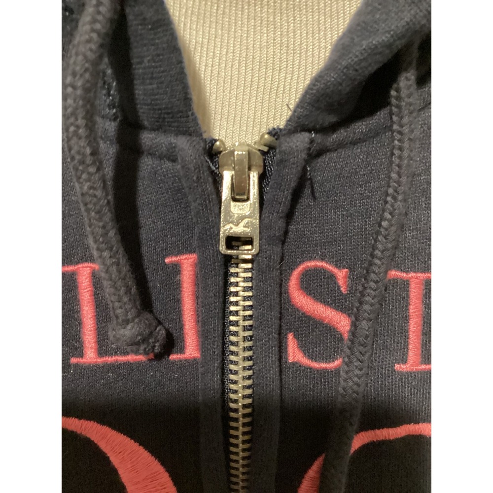 Hollister California Zip Up Hoodie Navy Blue Pink 22 Graphic Long Sleeve XS - Picture 7 of 8